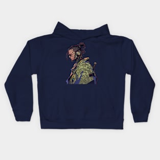 Cyberpunk weather-beaten Samurai Kids Hoodie